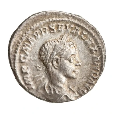 Denarius - Severus Alexander P M TR P COS P P; Mars front