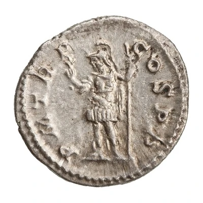 Denarius - Severus Alexander P M TR P COS P P; Mars back