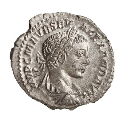 Denarius - Severus Alexander P M TR P COS P P; Mars front