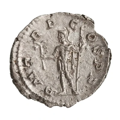 Denarius - Severus Alexander P M TR P COS P P; Mars back
