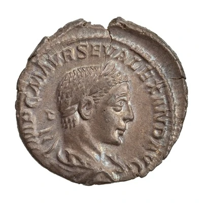 Denarius - Severus Alexander P M TR P II COS P P; Mars front