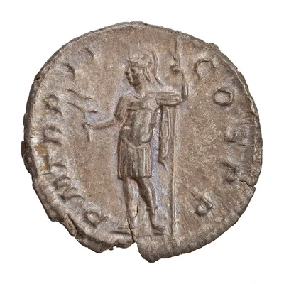 Denarius - Severus Alexander P M TR P II COS P P; Mars back