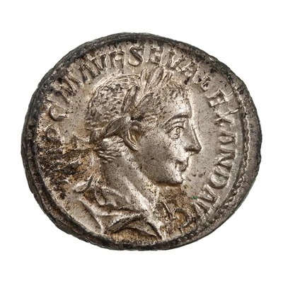 Denarius - Severus Alexander P M TR P II COS P P; Pax front