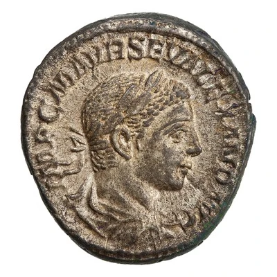 Denarius - Severus Alexander P M TR P II COS P P; Salus front