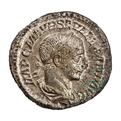 Denarius - Severus Alexander P M TR P III COS P P front