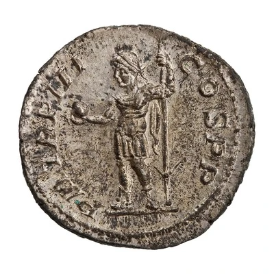 Denarius - Severus Alexander P M TR P III COS P P back