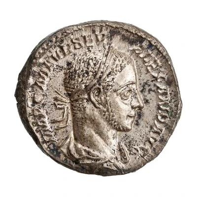 Denarius - Severus Alexander P M TR P V COS II P P; Mars front
