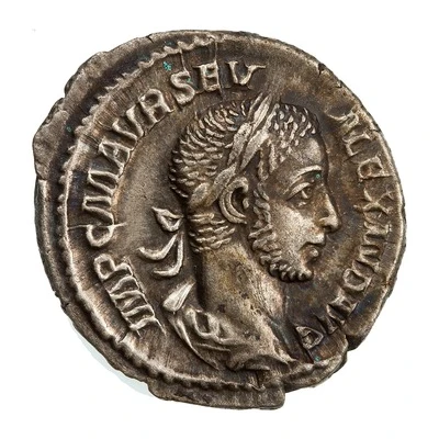 Denarius - Severus Alexander P M TR P VI COS II P P; Aequitas front