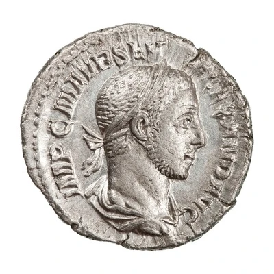 Denarius - Severus Alexander P M TR P VII COS II P P; Mars front