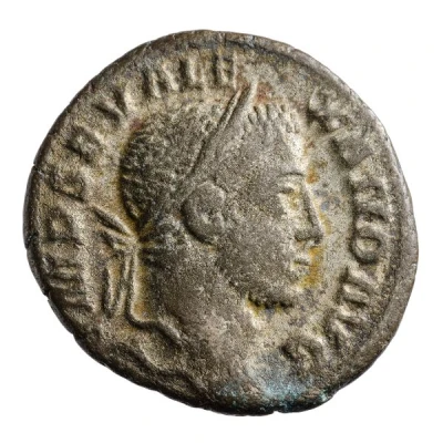 Denarius - Severus Alexander P M TR P VII COS II P P; Mars front