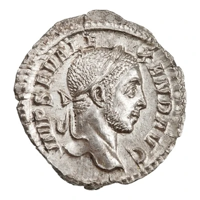 Denarius - Severus Alexander P M TR P VII COS II P P; Mars front