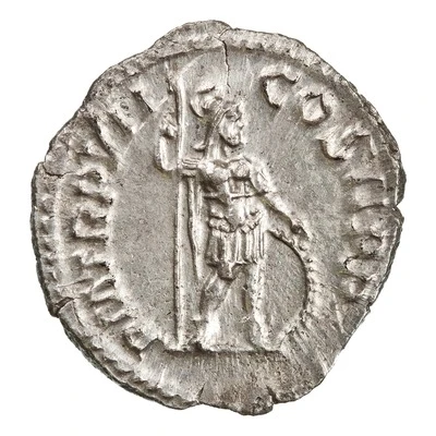 Denarius - Severus Alexander P M TR P VII COS II P P; Mars back