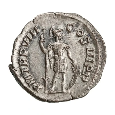 Denarius - Severus Alexander P M TR P VIII COS III P P; Mars back