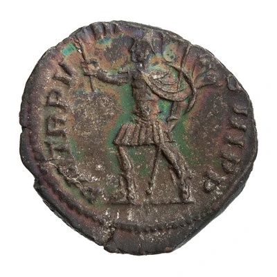Denarius - Severus Alexander P M TR P VIII COS III P P; Mars back