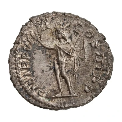 Denarius - Severus Alexander P M TR P VIIII COS III P P; Sol back