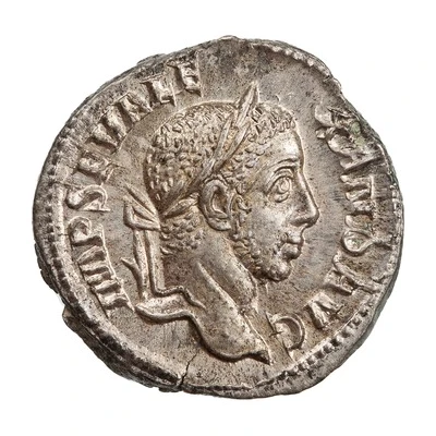 Denarius - Severus Alexander P M TR P VIIII COS III P P; Sol front