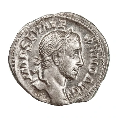 Denarius - Severus Alexander P M TR P VIIII COS III P P front