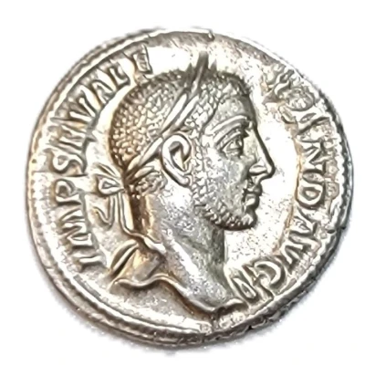 Denarius - Severus Alexander P M TR P VIIII COS III P P front