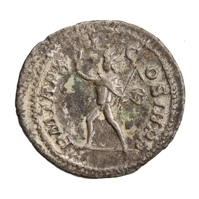 Denarius - Severus Alexander P M TR P XI COS III P P; Sol back