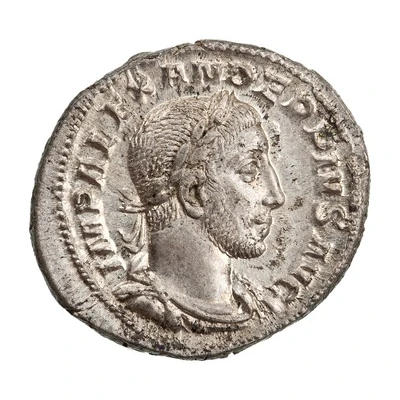 Denarius - Severus Alexander P M TR P XIIII COS III P P; Sol front