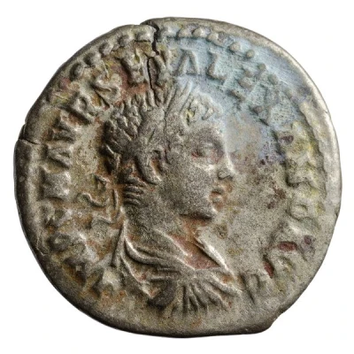 Denarius - Severus Alexander PONTIF MAX TR P II COS II P P; Roma and Victory front
