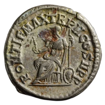 Denarius - Severus Alexander PONTIF MAX TR P II COS II P P; Roma and Victory back