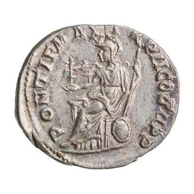 Denarius - Severus Alexander PONTIF MAX TR P II COS II P P; Roma and Victory back