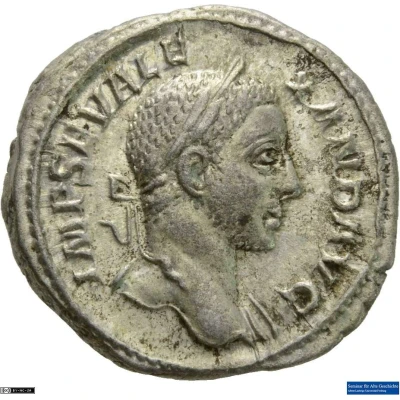 Denarius - Severus Alexander VIRTVS AVG; Virtus and Victory front