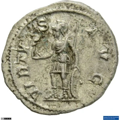 Denarius - Severus Alexander VIRTVS AVG; Virtus and Victory back