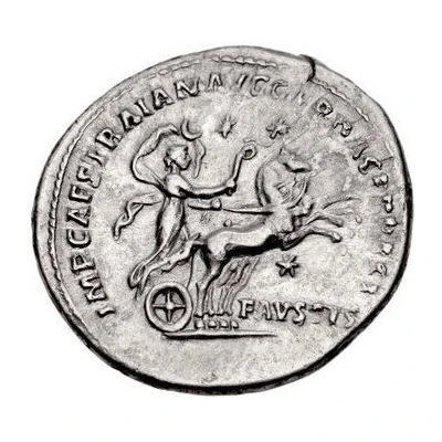 Denarius - Sulla IMP CAES TRAIAN AVG GER DAC P P REST FAVSTVS; Diana back