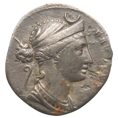 Denarius - Sulla and Jugurtha IMP CAES TRAIAN AVG GER DAC P P REST FELIX; Diana and Bacchus front