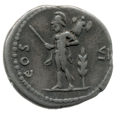 Denarius - Titus COS VI; Mars back