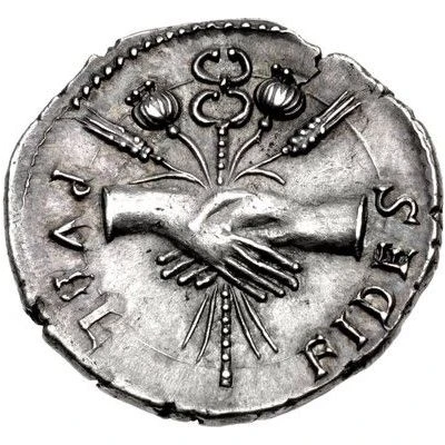 Denarius - Titus FIDES PVBL back