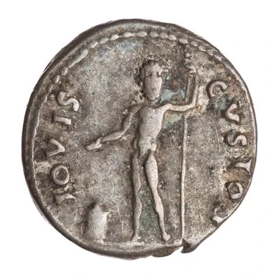 Denarius - Titus IOVIS CVSTOS; Jupiter back
