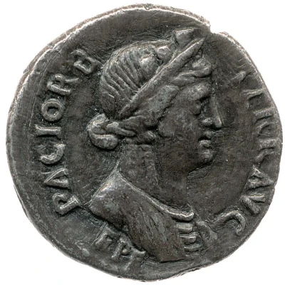 Denarius - Titus PACI ORB TERR AVG back