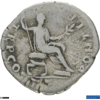 Denarius - Titus PONTIF TR P COS III back