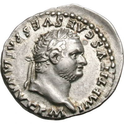 Denarius - Titus TR P IX IMP XV COS VIII P P; Rome front
