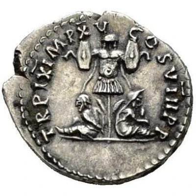 Denarius - Titus TR P IX IMP XV COS VIII P P back