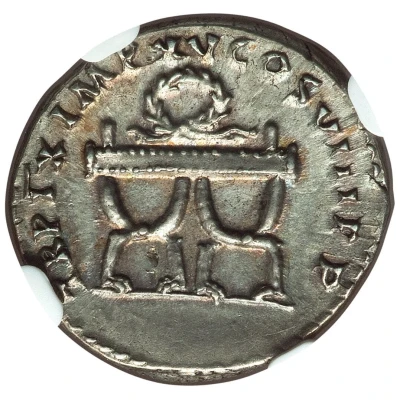 Denarius - Titus TR P IX IMP XV COS VIII P P back