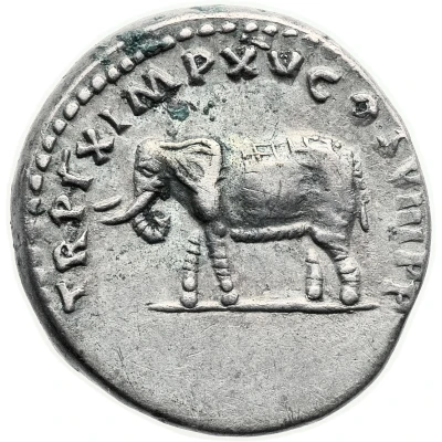 Denarius - Titus TR P IX IMP XV COS VIII P P back