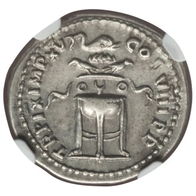 Denarius - Titus TR P IX IMP XV COS VIII P P back