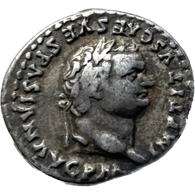 Denarius - Titus TR P VIIII IMP XIIII COS VII P P front