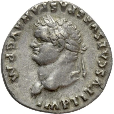 Denarius - Titus TR P VIIII IMP XIIII COS VII P P front
