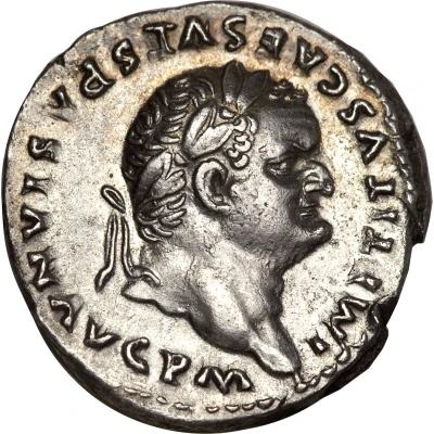 Denarius - Titus TR P VIIII IMP XIIII COS VII front