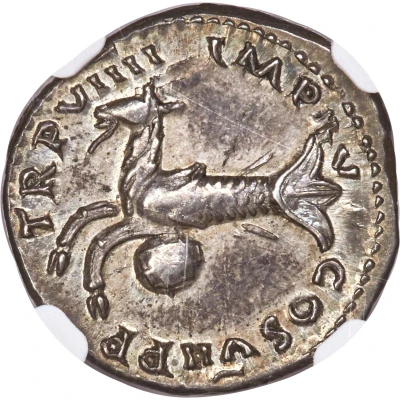 Denarius - Titus TR P VIIII IMP XV COS VII P P; Rome back