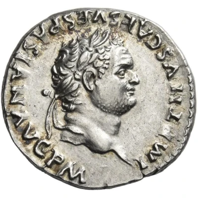 Denarius - Titus TR P VIIII IMP XV COS VII P P front