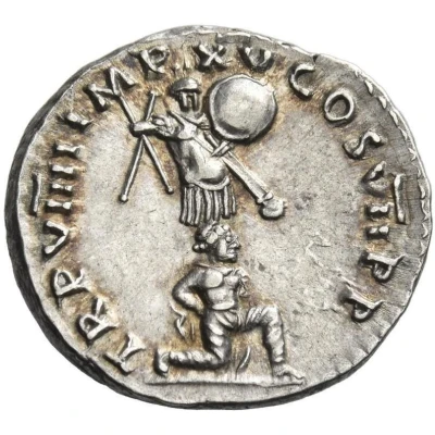 Denarius - Titus TR P VIIII IMP XV COS VII P P back