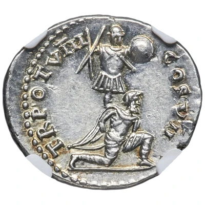 Denarius - Titus TR POT VIII COS VII back