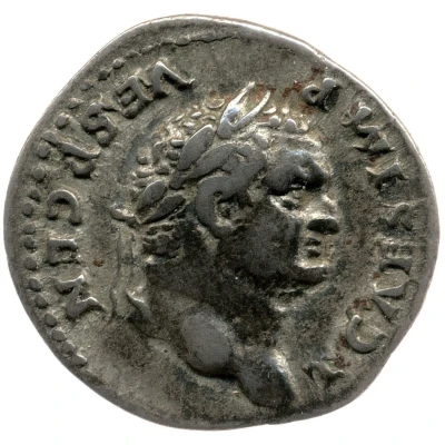 Denarius - Titus and Vespasian PONTIF MAXIM front