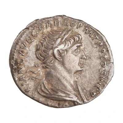 Denarius - Trajan CONSERVATORI PATRIS PATRIAE; Jupiter front